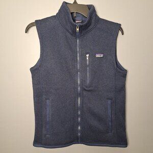 Patagonia Better Sweater full zipper fleece Vest Navy Boy's XL #65451